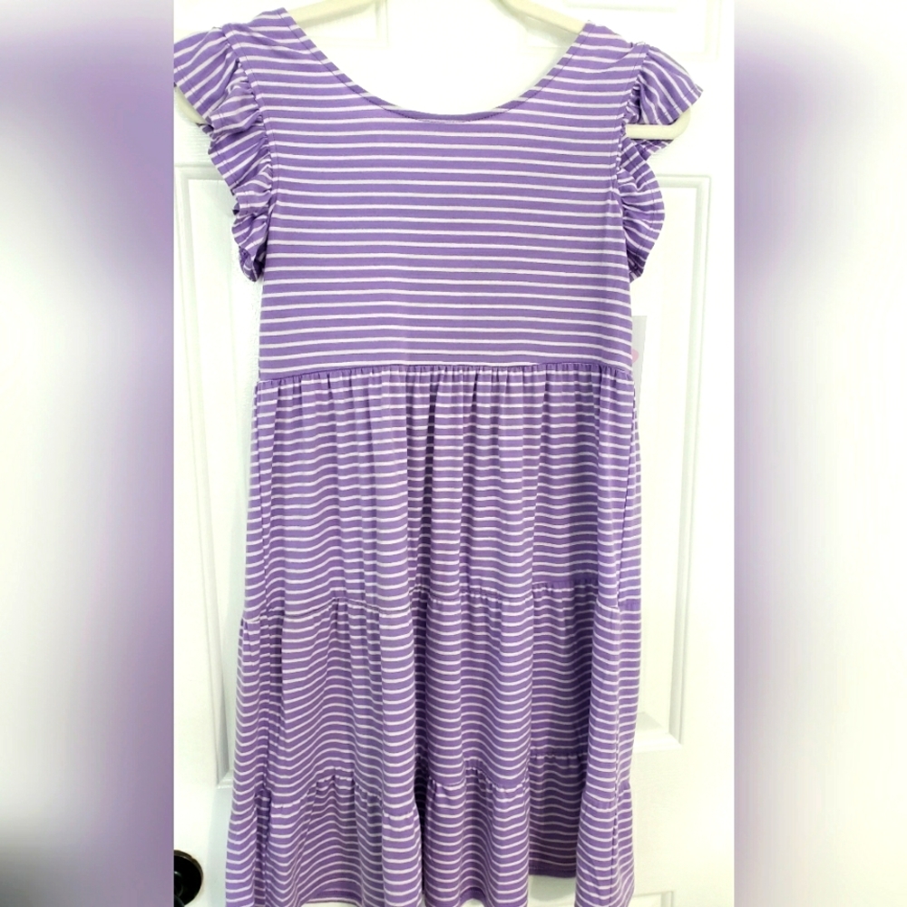 NWT pastel purple 💜 polyester rayon ruffle sleeve dress